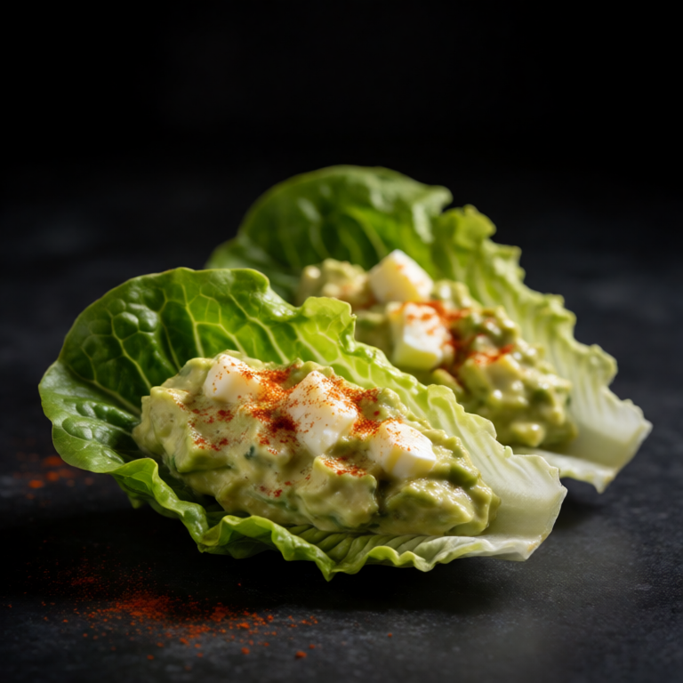 Avocado and Egg Salad Lettuce Cups