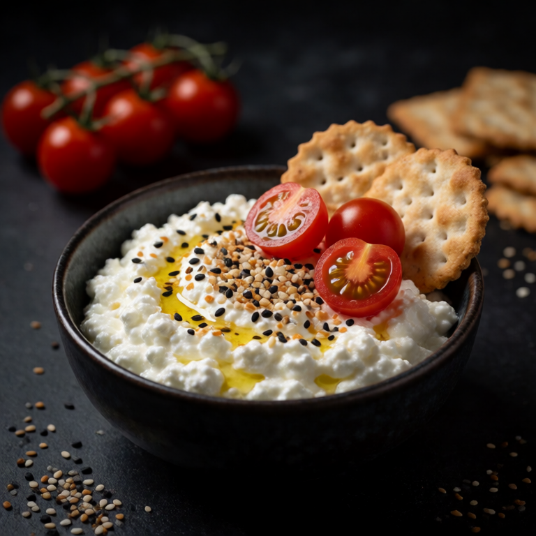 Cottage Cheese and Everything Bagel Plate