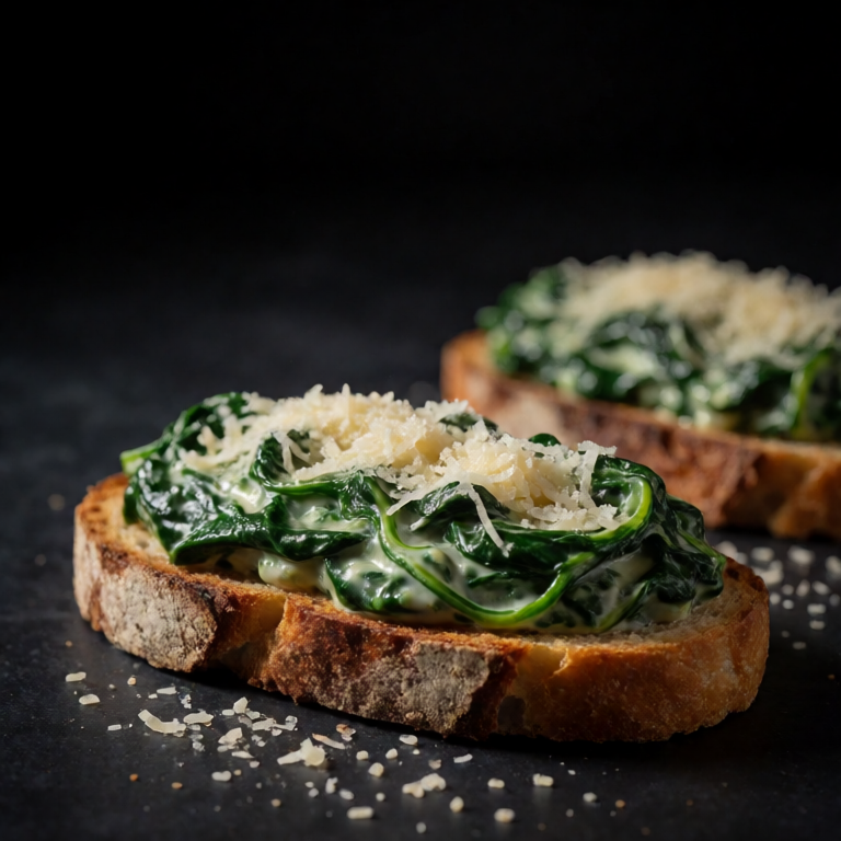 Creamed Spinach on Toast