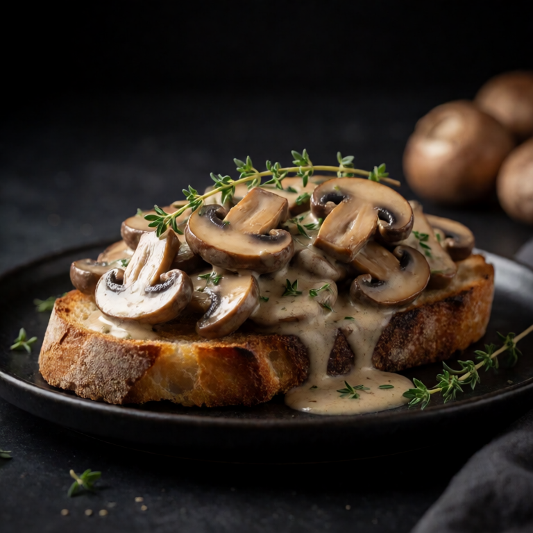 Creamy Mushroom Toast with Thyme