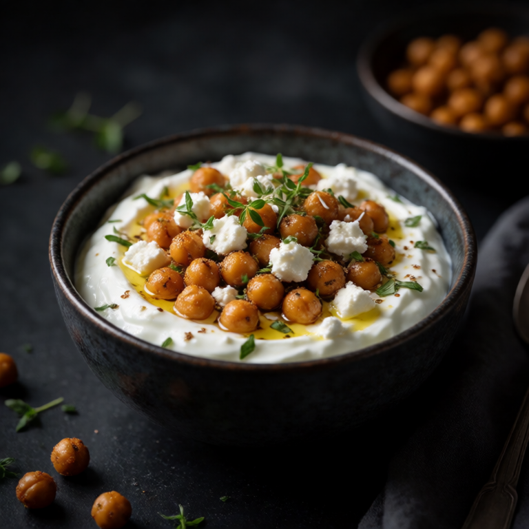 Crispy Spiced Chickpea and Feta Bowl