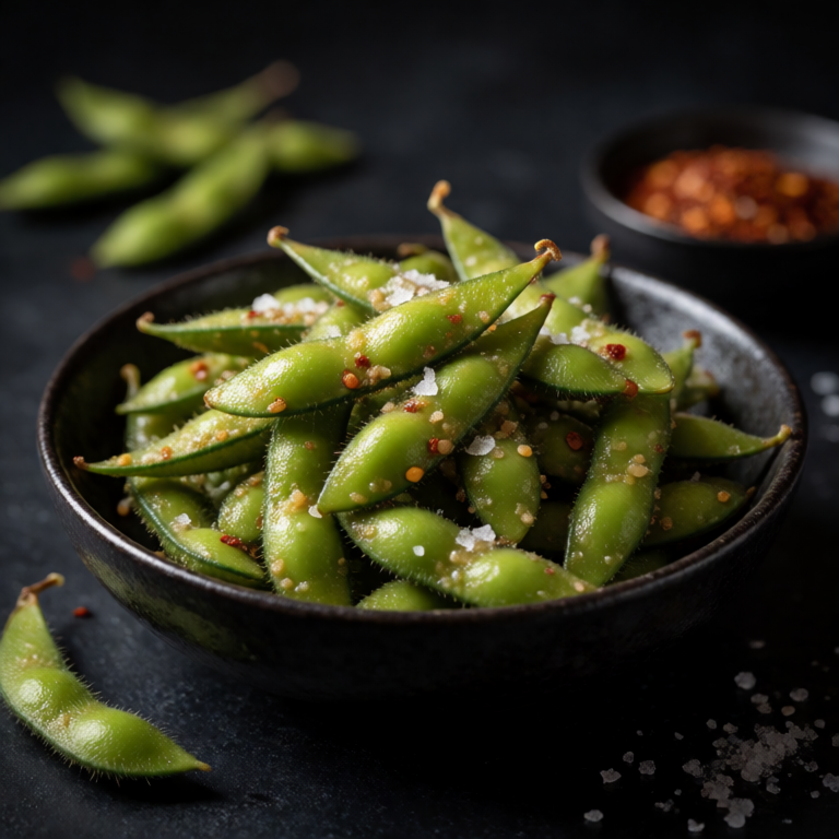 Edamame with Garlic Butter and Chilli