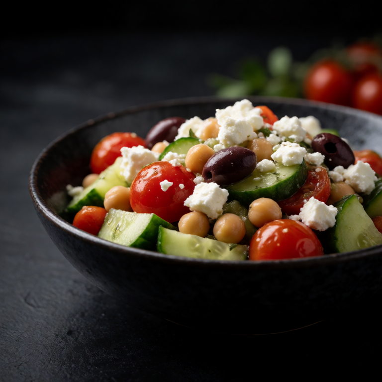 Greek Salad with Chickpeas