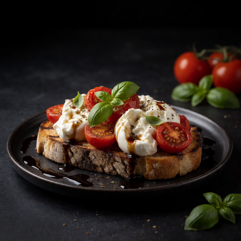 Roasted Tomato and Burrata Toast