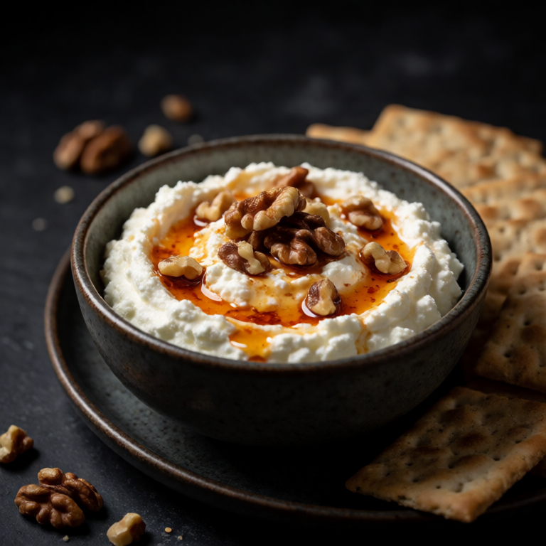 Whipped Feta with Hot Honey and Walnuts